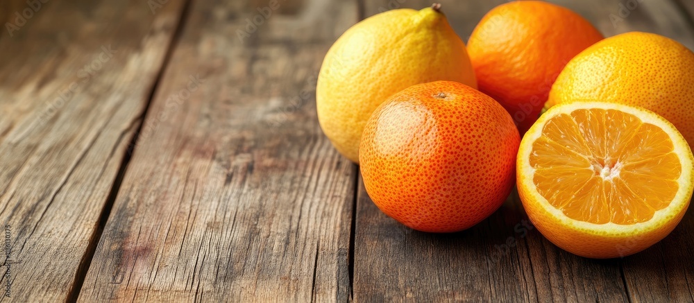Aufkleber fruits on a wooden surface they possess a soft texture and a sweet distinctive flavor along with an 