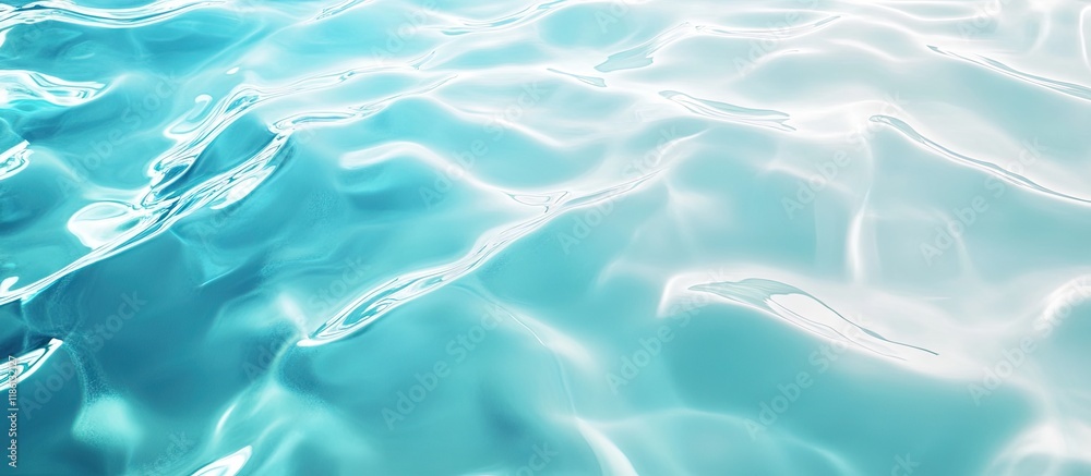 Poster Swimming pool water surface Abstract backdrop Long banner. with copy space image. Place for adding text or design