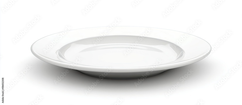 Fototapete isolated empty plate on a white background. with copy space image. place for adding text or design
