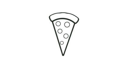 Pizza slice icon logo. Generative AI