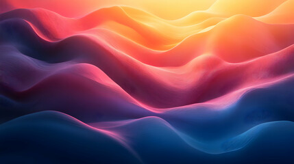 Obraz premium Sunset Waves Abstract Background Design
