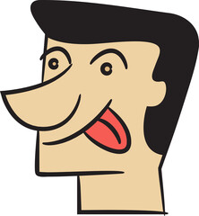 Hand Drawn Cheeky Comic Face Avatar
