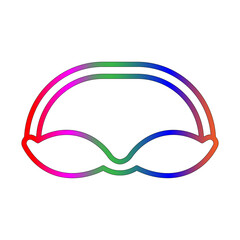 Swimming glasses line gradient