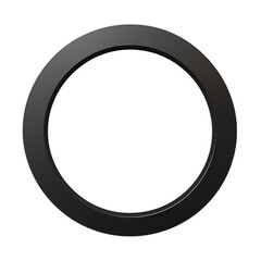 Minimalist hollow circle design, black on white background, simple geometric shape, modern aesthetic, versatile for various applications