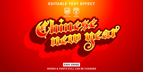Text effect modern chinese new year styles