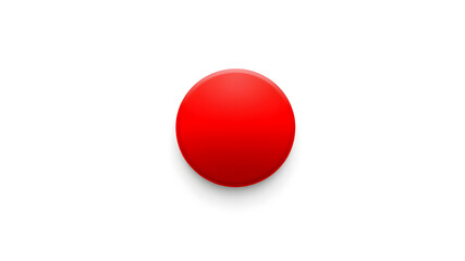 Red push button icon illustration on white background.&nbsp;Generative AI