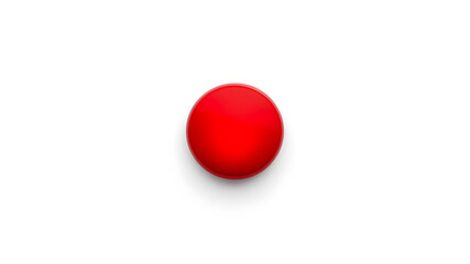 Red push button icon illustration on white background.&nbsp;Generative AI