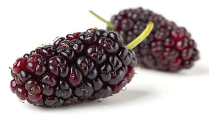 Fresh mulberry isolated on a white background