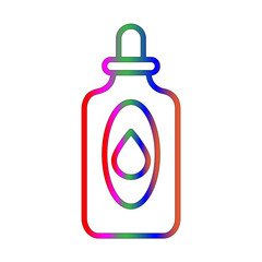 Essential oil icon line gradient