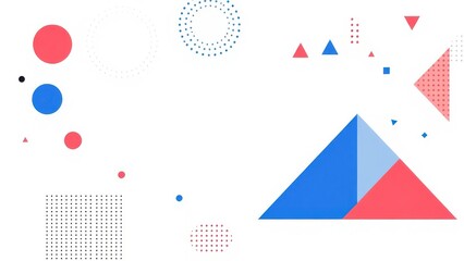 a close up of a white background with geometric shapes,