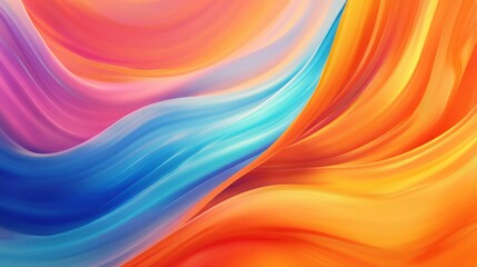 Obraz premium Abstract Swirling Pattern of Orange, Blue, and Pink