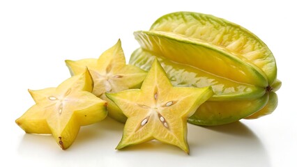 Fototapeta premium Star fruit isolated on a white background