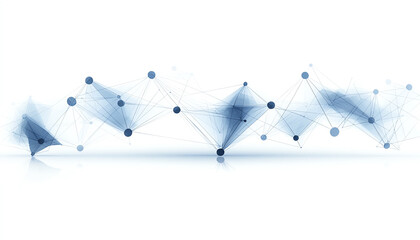 Abstract digital network connections in blue, representing data flow and communication in a modern technological environment.
