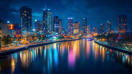 Fototapeta premium Cool nightlife lights