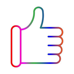 Thumb up line gradient