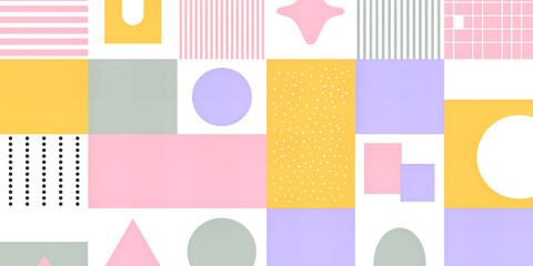 Pastel Abstract Geometric Pattern Design
