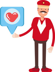 Train Operator Character and Heart Message