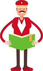 Train Operator Character Reading Book
