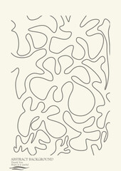 Retro black and white abstract pattern background, seamless abstract floral theme. Trendy bauhaus pattern op-art set