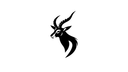 Naklejka premium Stylized gazelle icon on white background. Generative AI