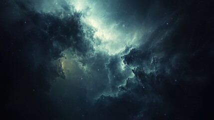 Fototapeta premium A Starry Night Sky with a Nebula in the Center