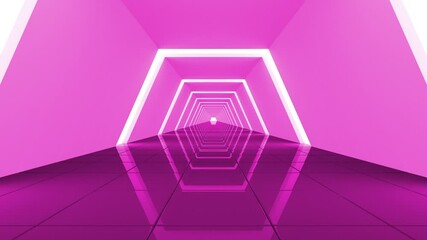 Abstract Tunnel Background Loop - Digital 3d Animation - Powered by Adobe