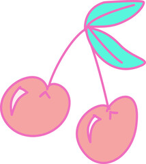 cherry on white background