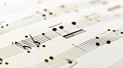 Fototapeta premium Close-up of musical notation on sheet music.