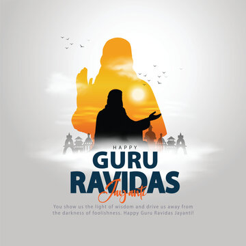 happy Ravidas Jayanti festival greeting card design. abstract vector illustration.