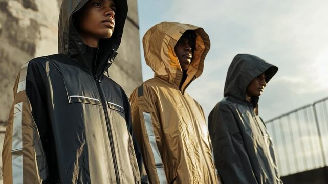 Fashion designers collaborate with technologists to create stylish outerwear featuring integrated climate sensors for adaptive functionality.