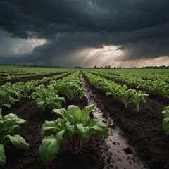 Write about the challenges of growing vegetables in extreme weather.