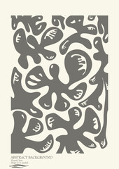 Retro black and white abstract pattern background, seamless abstract floral theme. Trendy bauhaus pattern op-art set