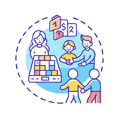 family board game vector icon, family day vector illustration - simple illustration of family board game perfect for logos, and family day-themed designs.