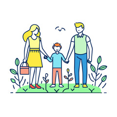 family garden vector icon, family day vector illustration - simple illustration of family garden perfect for logos, and family day-themed designs.