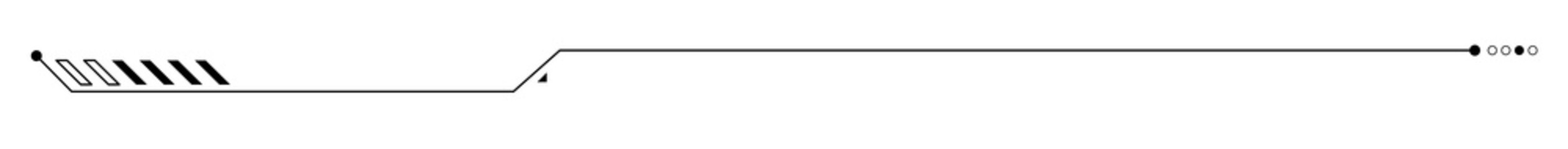 Digital technology style line and element on transparent background