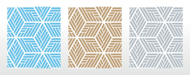 Set of abstract geometric patterns. Seamless vector backgrounds. Colored ornaments Graphic modern patterns Simple lattice graphic design