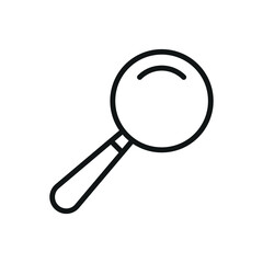 Magnifying glass icon featuring a modern and minimalist style, ideal for adding clarity to research, investigation, or educational-themed projects