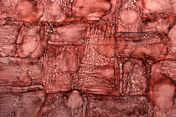 art background of stains with dry drops in red color