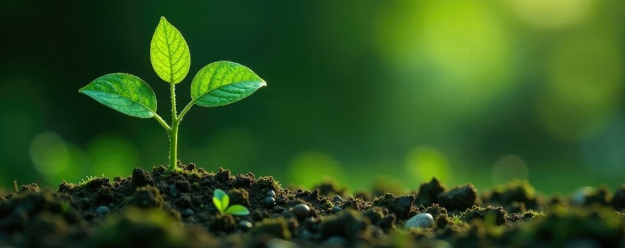 Pianta verde cresce in una crepa rocciosa arida, resilienza, vita selvaggia, colore vivace