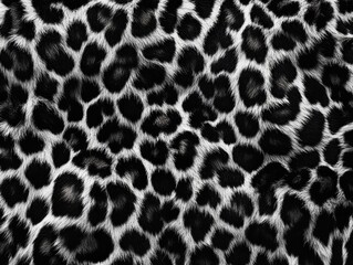 A stylish, black and white leopard print fabric with a textured look, suitable for fashionable clothing and accessories.