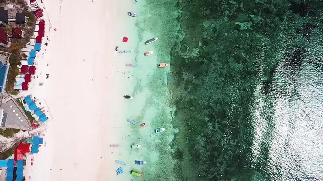 Aerial Videography. View a Drone of a beautiful tropical beach
