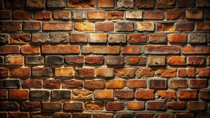 Obraz premium A Textured Wall of Aged Bricks Displaying a Rich Spectrum of Colors and Shades, Showing the Beauty of Time-worn Masonry