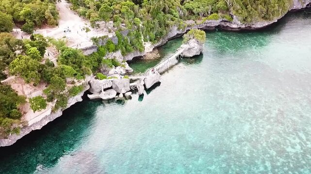 Aerial Videography. View a Drone of a beautiful tropical beach