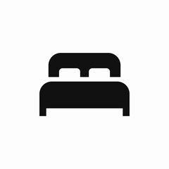 bed furniture sleep icon vector sign