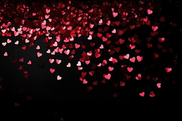 Beautiful abstract hearts background with vibrant colors and soft gradients