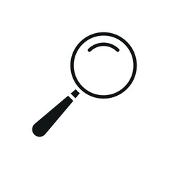 Magnifying glass icon featuring a modern and minimalist style, ideal for adding clarity to research, investigation, or educational-themed projects