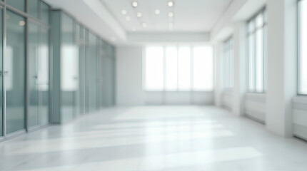 Fototapeta premium empty white business office with blurred background