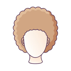 big hair or afro style vector icon, national retro day vector illustration - simple illustration of big hair or afro style perfect for logos, and national retro day vector-themed designs.