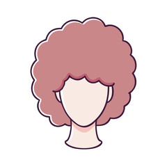 big hair or afro style vector icon, national retro day vector illustration - simple illustration of big hair or afro style perfect for logos, and national retro day vector-themed designs.
