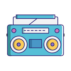 boombox vector icon, national retro day vector illustration - simple illustration of boombox perfect for logos, and national retro day vector-themed designs.